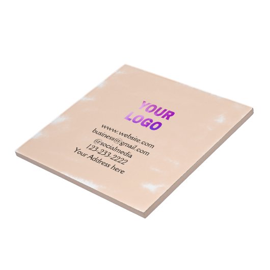 eenvoudige add your logo/design here text pos tegeltje (Zijkant)