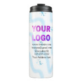 eenvoudige add your logo/design here text pos thermosbeker (Voorkant)