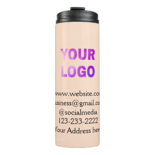 eenvoudige add your logo/design here text pos thermosbeker