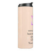 eenvoudige add your logo/design here text pos thermosbeker (Gedraaid links)