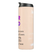 eenvoudige add your logo/design here text pos thermosbeker (Geroteerd rechts)