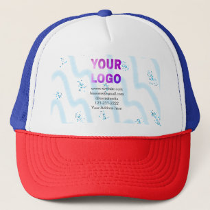 eenvoudige add your logo/design here text pos trucker pet
