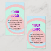 eenvoudige add your logo/design here text pos visitekaartje (Voorkant / Achterkant)