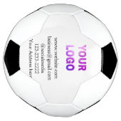 eenvoudige add your logo/design here text pos voetbal (Gedraaid)