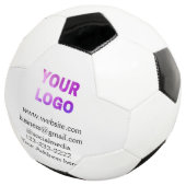 eenvoudige add your logo/design here text pos voetbal (Drie kwart)
