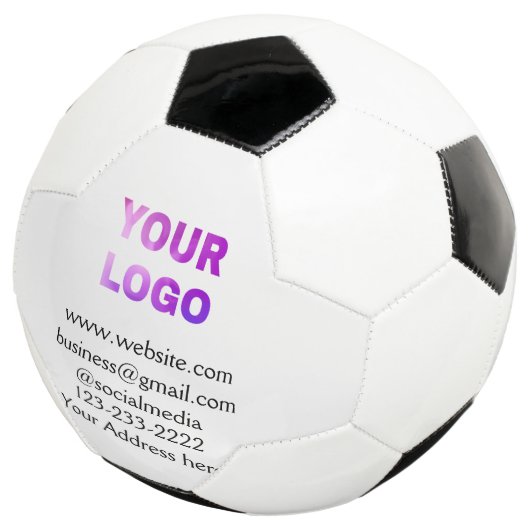 eenvoudige add your logo/design here text pos voetbal (Drie kwart)