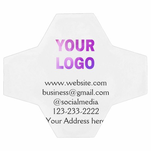 eenvoudige add your logo/design here text pos voetbal (Enkel)