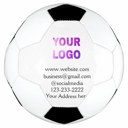 eenvoudige add your logo/design here text pos voetbal (Voorkant)