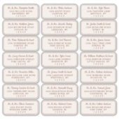 Eenvoudige Adresetiketten Koper & Beige Guest in s Sticker (Voorkant)
