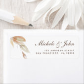 Eenvoudige Adresetiketten van de waterverf Autumn  Etiket (Insitu)