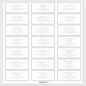 Eenvoudige Adresetiketten van een blauwe bruiloft Sticker (Vel)