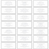 Eenvoudige Adresetiketten van een blauwe bruiloft Sticker (Voorkant)