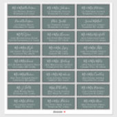 Eenvoudige Adresetiketten voor groene bruiloft Sticker (Vel)