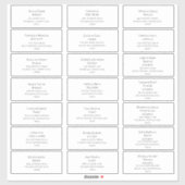 Eenvoudige Adresetiketten voor weddenschappen tuss Sticker (Vel)