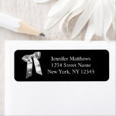 Eenvoudige Adresetiketten Zilveren Boog voor Bruil Etiket (Insitu)