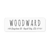 Eenvoudige adreslabels voor handbriefscript etiket (Voorkant)