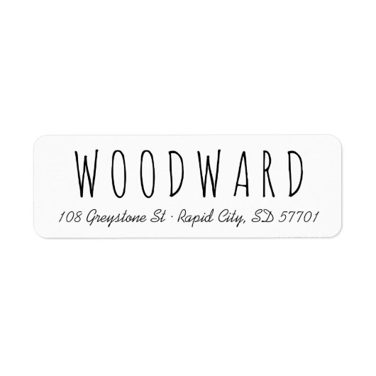 Eenvoudige adreslabels voor handbriefscript etiket (Voorkant)