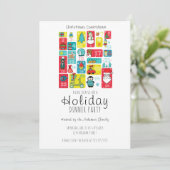 Eenvoudige Advent Kalender Vakantie Diner Party Kaart (Staand voorkant)