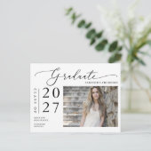 Eenvoudige advertentie van de Manuscript School Af Briefkaart (Staand voorkant)