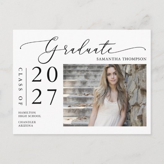 Eenvoudige advertentie van de Manuscript School Af Briefkaart (Voorkant)