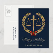 Eenvoudige advocaat kerst feestdagenkaart (Voorkant / Achterkant)