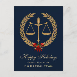Eenvoudige advocaat kerst feestdagenkaart