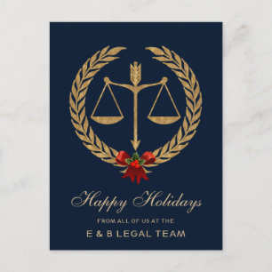 Eenvoudige advocaat kerst feestdagenkaart