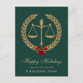 Eenvoudige advocaat Kerstmis Feestdagenkaart