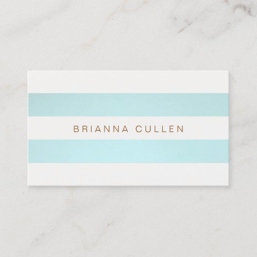 Eenvoudige afbeelding met gestripte blauwe legant visitekaartje (Voorkant)