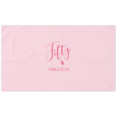 Eenvoudige afbeelding van 50 en FABULOUS! Roze op Tafelkleed (Voorkant (Horizontaal))