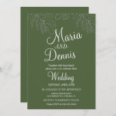 Eenvoudige afbeelding van Monstera Line Hand Illus Kaart (Voorkant / Achterkant)