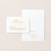 Eenvoudige afbeelding voor prettige kerstfeestdage folie kaarten (Display)