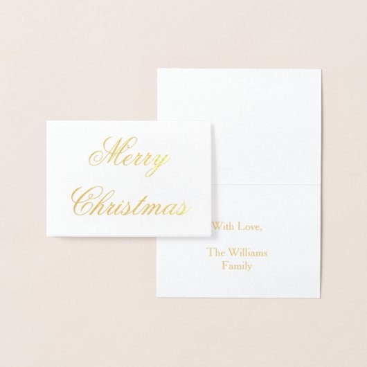 Eenvoudige afbeelding voor prettige kerstfeestdage folie kaarten (Display)