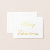 Eenvoudige afbeelding voor prettige kerstfeestdage folie kaarten (Voorkant met envelop)