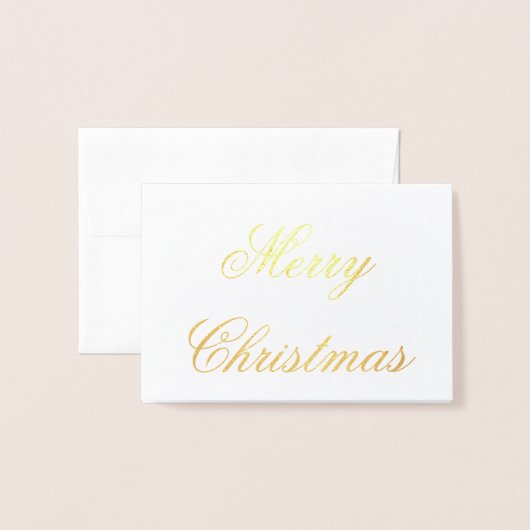 Eenvoudige afbeelding voor prettige kerstfeestdage folie kaarten (Voorkant met envelop)