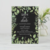 Eenvoudige afbraak, bespaar de datum van het huwel save the date (Staand voorkant)