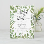 Eenvoudige afbraak, bespaar de datum van het huwel save the date (Staand voorkant)