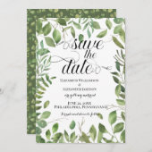 Eenvoudige afbraak, bespaar de datum van het huwel save the date (Voorkant / Achterkant)