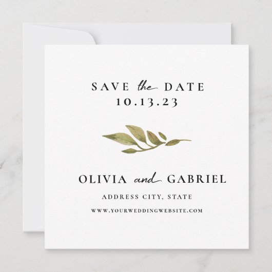 Eenvoudige afbraak. Modern stijlvol Typography Wed Save The Date (Voorkant)