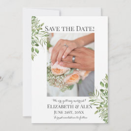 Eenvoudige afbraak, Verloving Foto opslaan Datum Save The Date