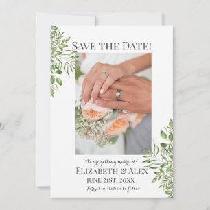 Eenvoudige afbraak, Verloving Foto opslaan Datum Save The Date