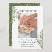 Eenvoudige afbraak, Verloving Foto opslaan Datum Save The Date (Voorkant / Achterkant)