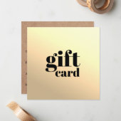 Eenvoudige afdrukbare Kraft Faux Gold Beauty-kaart Notitiekaartje (Voorkant / Achterkant in situ)