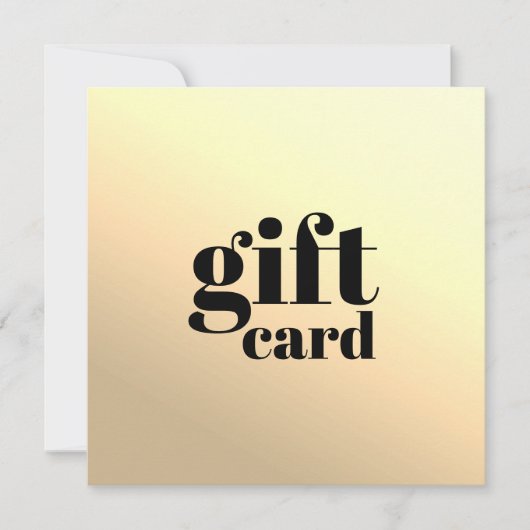 Eenvoudige afdrukbare Kraft Faux Gold Beauty-kaart Notitiekaartje (Voorkant)