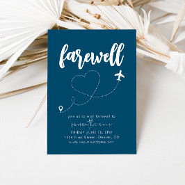 Eenvoudige Afscheid Verhuisfeest Uitnodigen Kaart