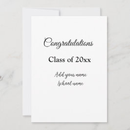 Eenvoudige afstudeer felicitatie minimaal toevoege kaart