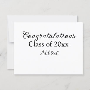 Eenvoudige afstudeer felicitaties minimaal toevoeg briefkaart