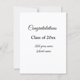 Eenvoudige afstudeer felicitaties minimaal toevoeg briefkaart