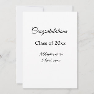 Eenvoudige afstudeer felicitaties minimaal toevoeg kaart