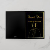 Eenvoudige Afstudeer Uitnodiging Bedankkaart (Buiten Laag)